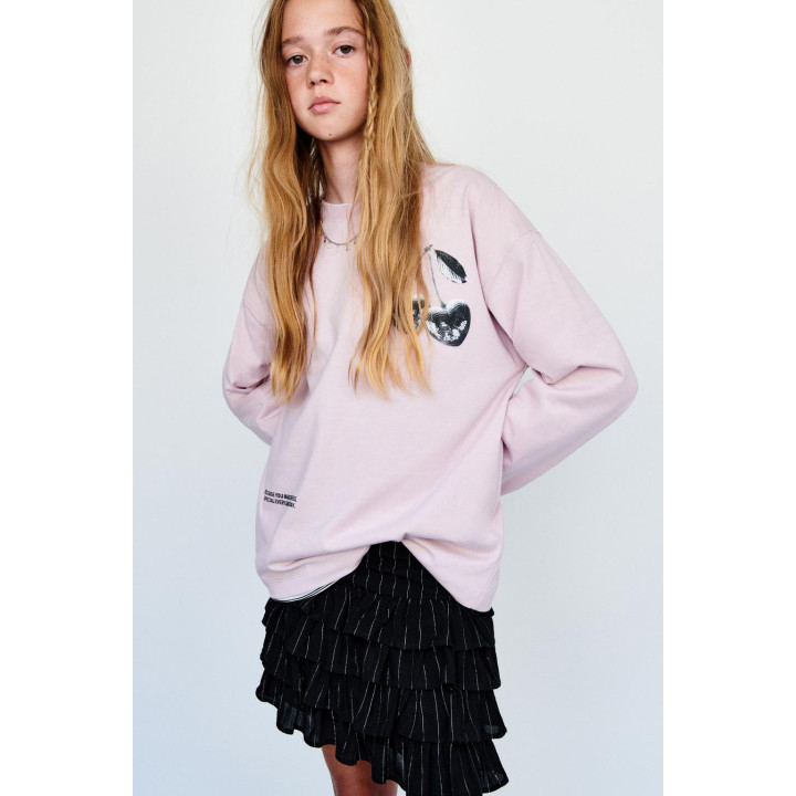 ЛОНГСЛИВ С ПРИНТОМ «ВИШЕНКИ»