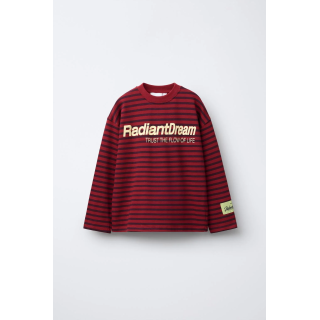 ЛОНГСЛИВ В ПОЛОСКУ С НАДПИСЬЮ