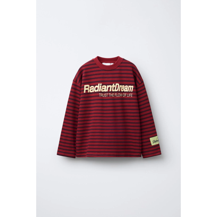 ЛОНГСЛИВ В ПОЛОСКУ С НАДПИСЬЮ