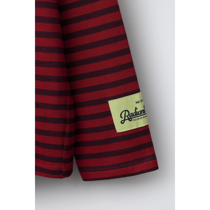 ЛОНГСЛИВ В ПОЛОСКУ С НАДПИСЬЮ