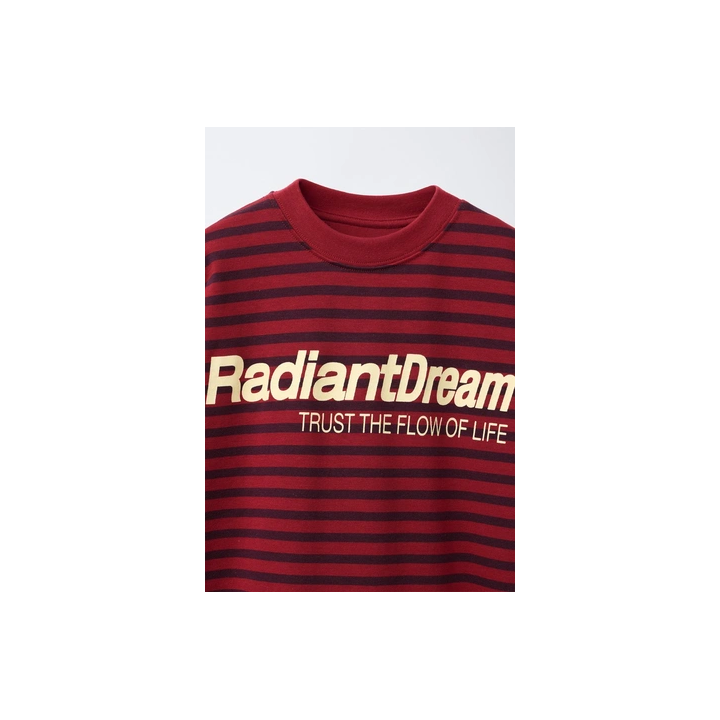 ЛОНГСЛИВ В ПОЛОСКУ С НАДПИСЬЮ