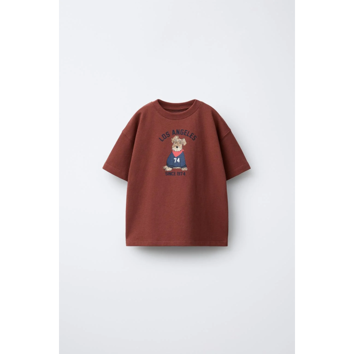 ФУТБОЛКА С ПРИНТОМ «СОБАКА» И ЦИФРОЙ