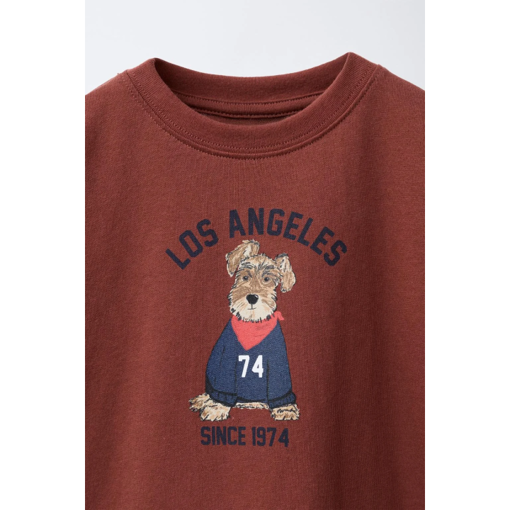 ФУТБОЛКА С ПРИНТОМ «СОБАКА» И ЦИФРОЙ