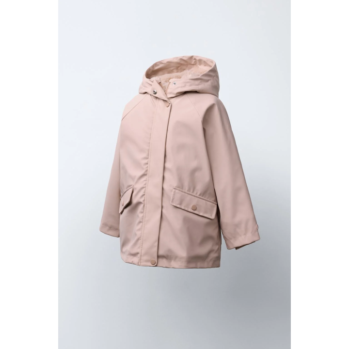 ПРОРЕЗИНЕННАЯ КУРТКА С ЭФФЕКТОМ МЕХА WATER REPELLENT