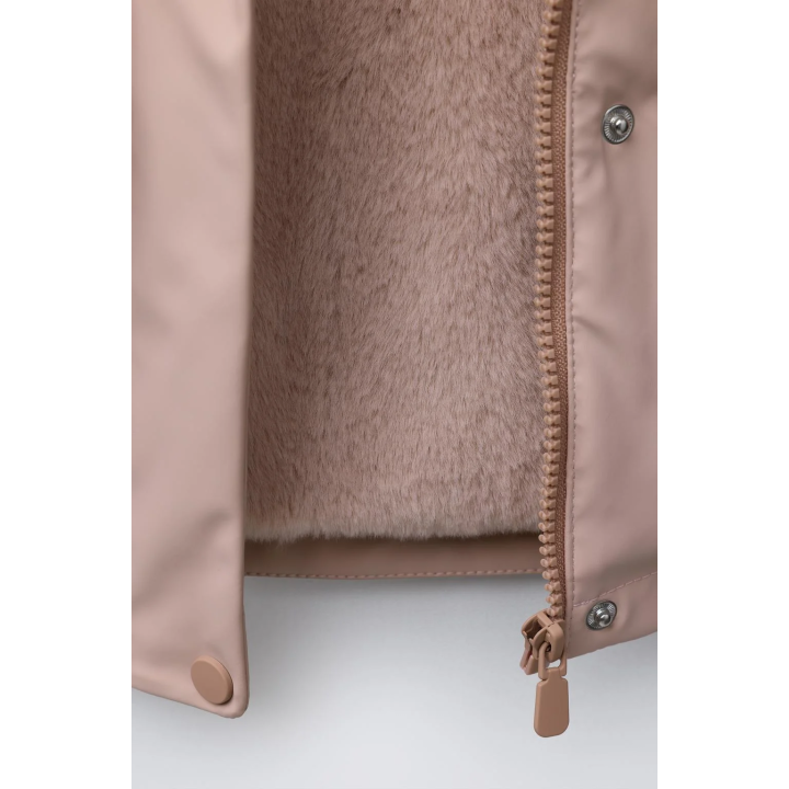 ПРОРЕЗИНЕННАЯ КУРТКА С ЭФФЕКТОМ МЕХА WATER REPELLENT