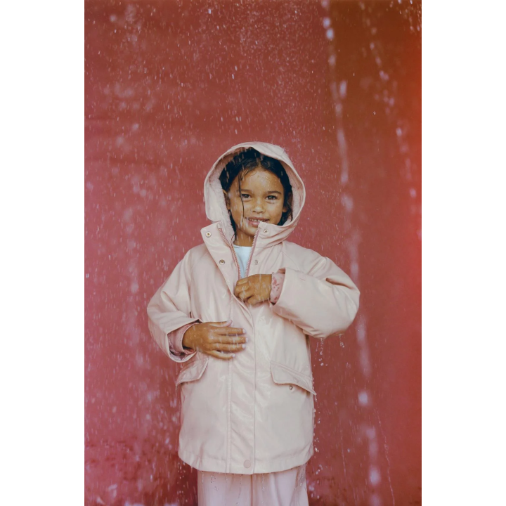 ПРОРЕЗИНЕННАЯ КУРТКА С ЭФФЕКТОМ МЕХА WATER REPELLENT