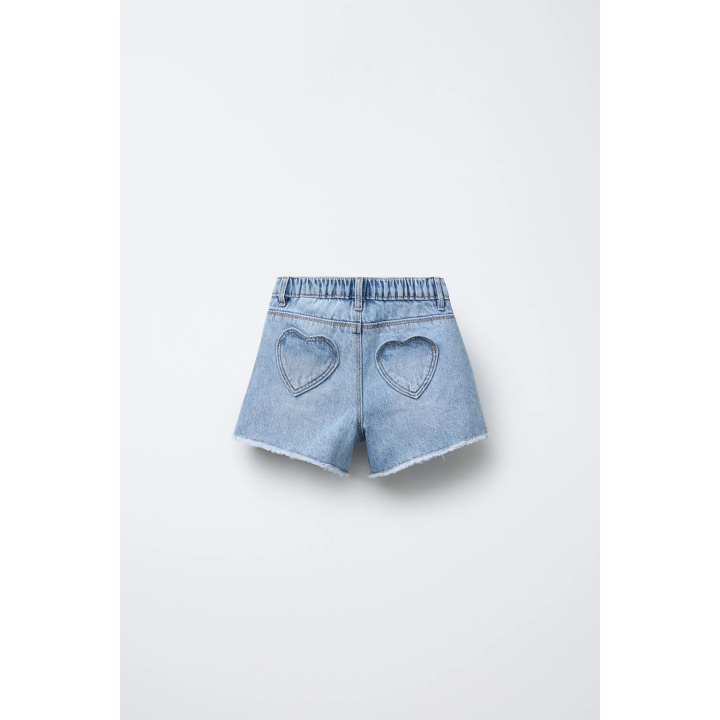 ДЖИНСОВЫЕ ШОРТЫ С КАРМАНАМИ «СЕРДЦА»
