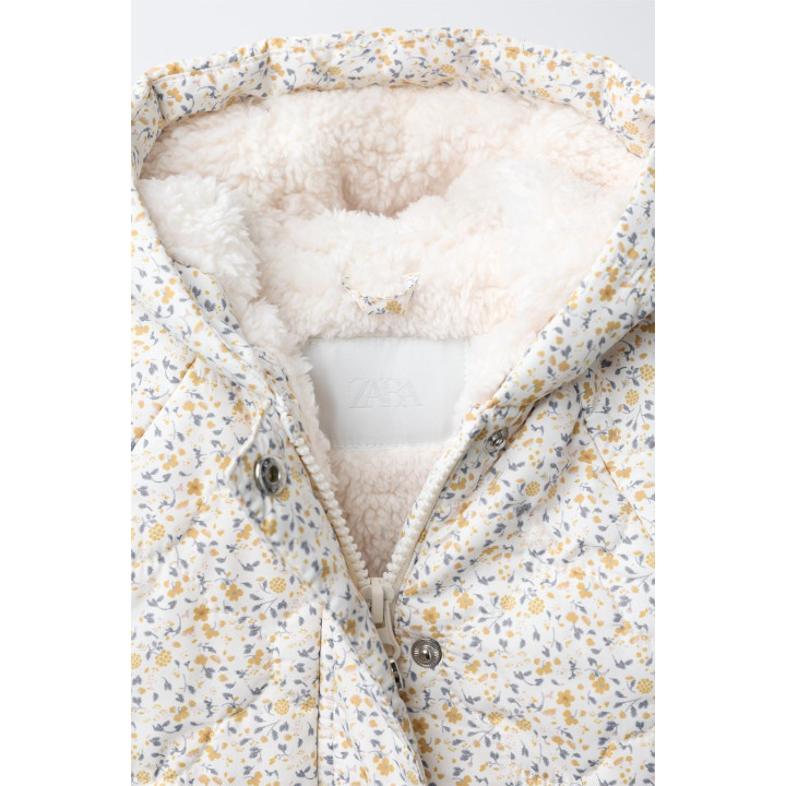 КУРТКА ИЗ НЕЙЛОНА С ЦВЕТОЧНЫМ ПРИНТОМ