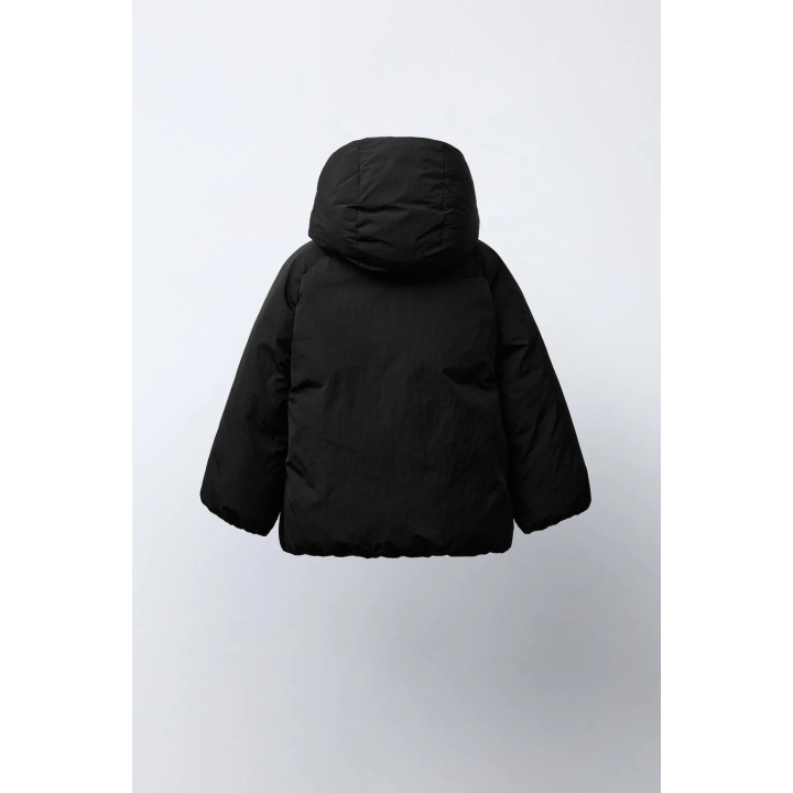 ДВУБОРТНОЕ ПАЛЬТО С КАПЮШОНОМ И БАНТИКАМИ