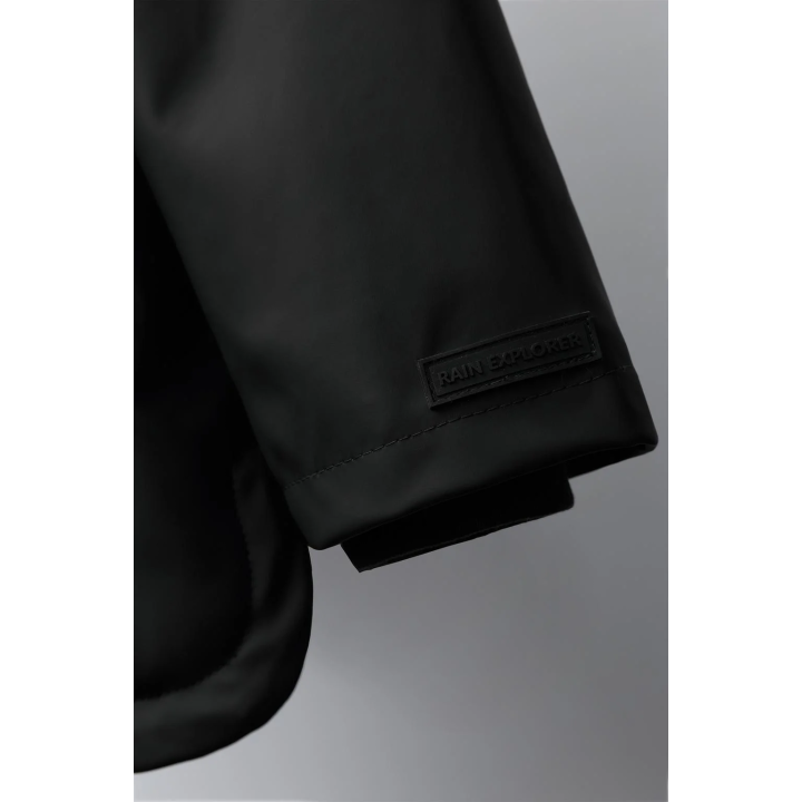 WATER-REPELLENT COATED JACKET WITH FAUX FUR ANIMAL PRINT