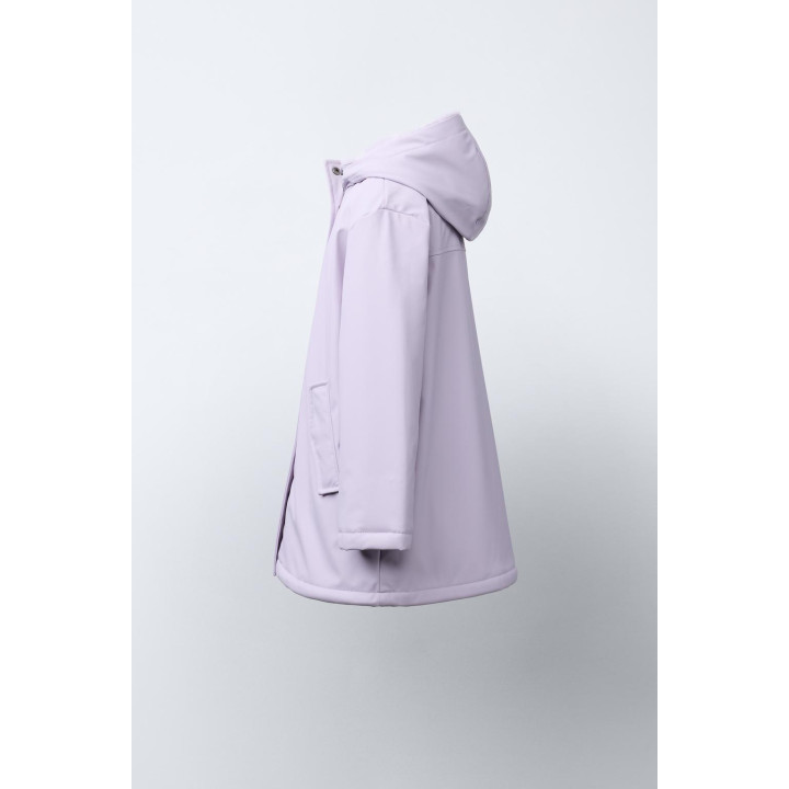 Дождевик из водонепроницаемой резины с искусственным мехом