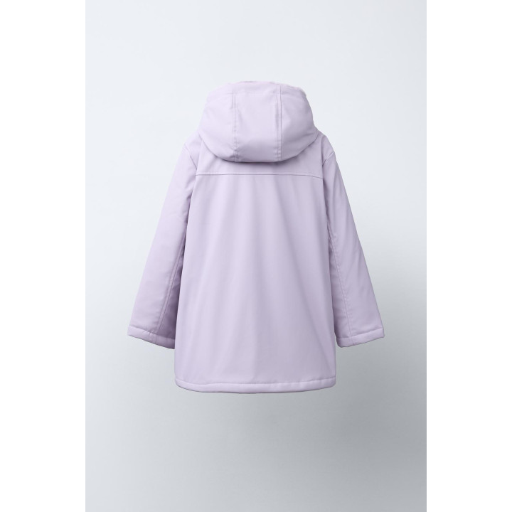 Дождевик из водонепроницаемой резины с искусственным мехом