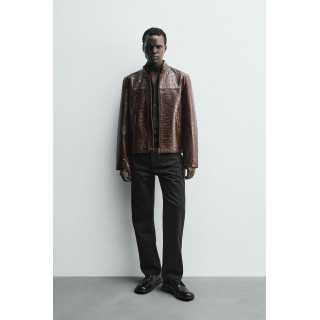 КУРТКА ИЗ ГРАВИРОВАННОЙ КОЖИ