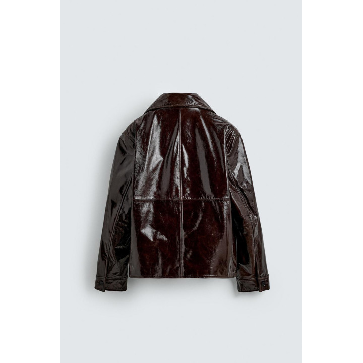 Мерцающий кожаный пиджак