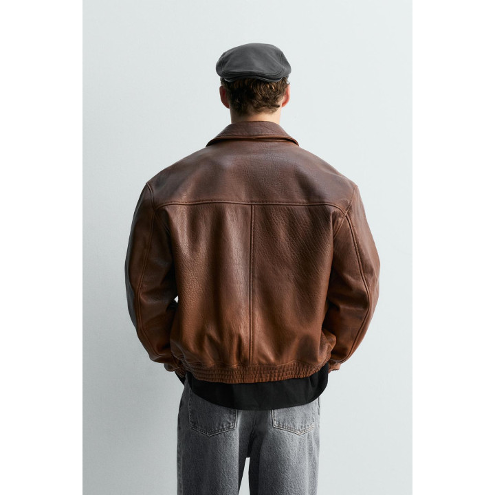 КОЖАНАЯ КУРТКА В ВИНТАЖНОМ СТИЛЕ ОГРАНИЧЕННОЙ СЕРИИ