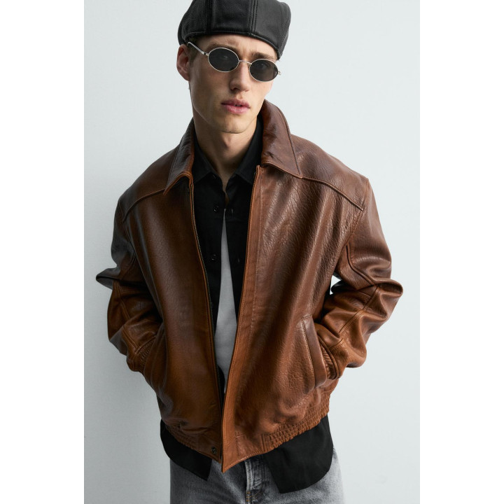 КОЖАНАЯ КУРТКА В ВИНТАЖНОМ СТИЛЕ ОГРАНИЧЕННОЙ СЕРИИ