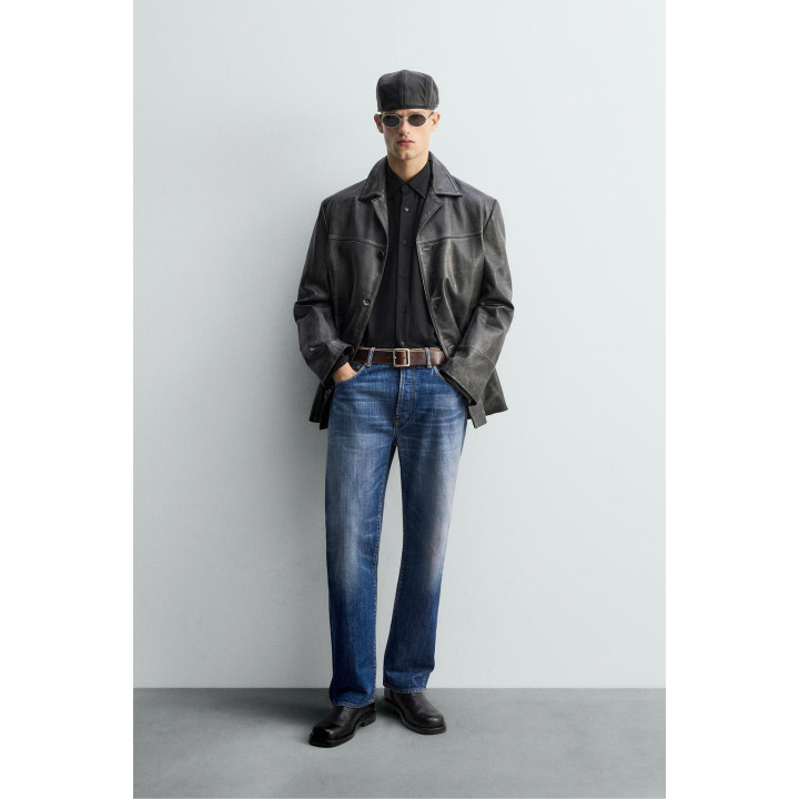 КОЖАНАЯ КУРТКА С ЭФФЕКТОМ ВИНТАЖА — LIMITED EDITION