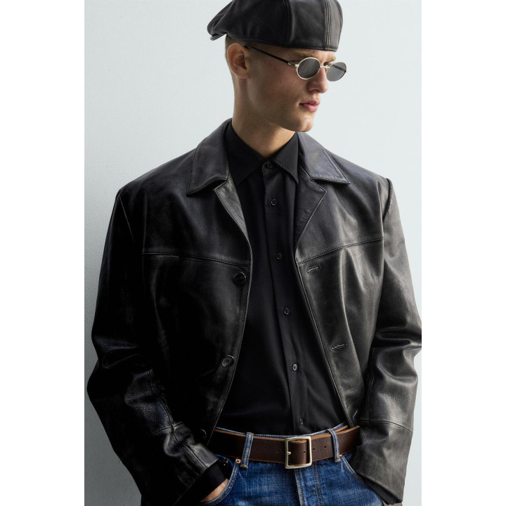 КОЖАНАЯ КУРТКА С ЭФФЕКТОМ ВИНТАЖА — LIMITED EDITION