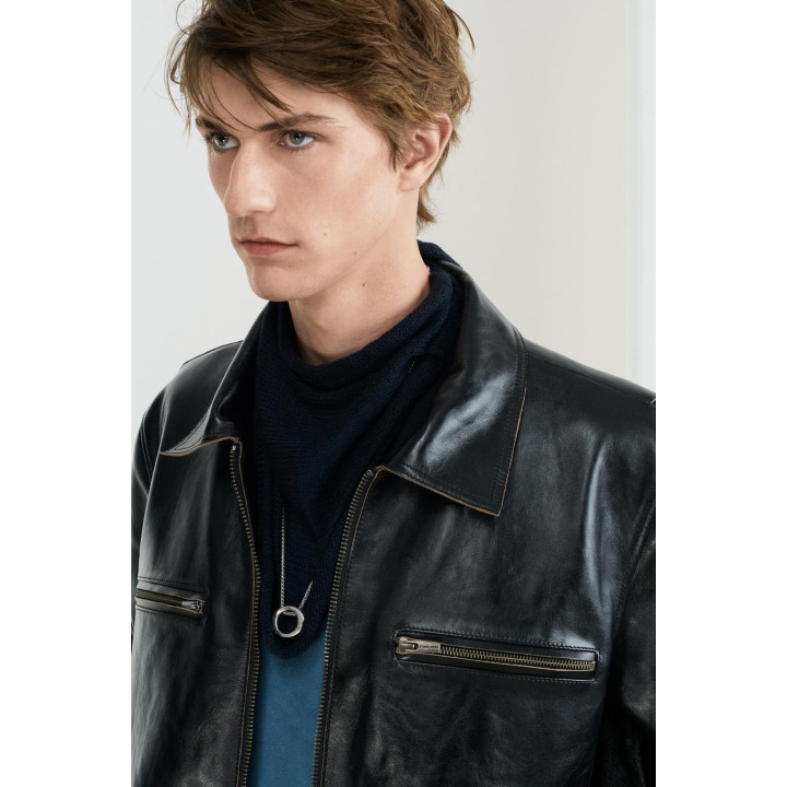 Кожаная куртка lthr bkr jktc