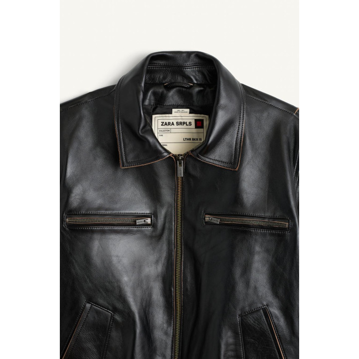 Кожаная куртка lthr bkr jktc