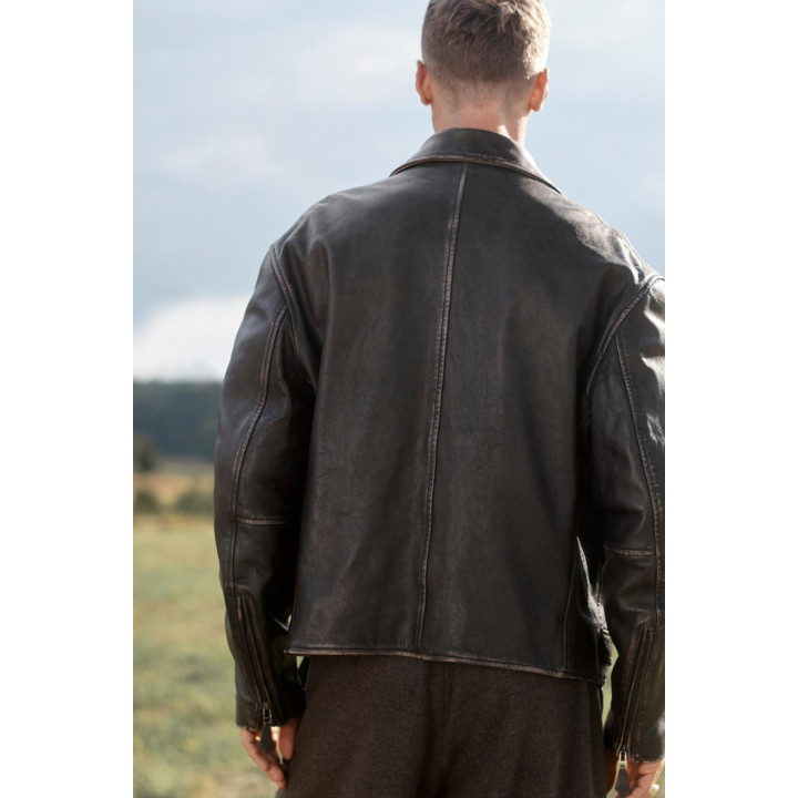 Куртка из ограниченной коллекции из кожи с поясом