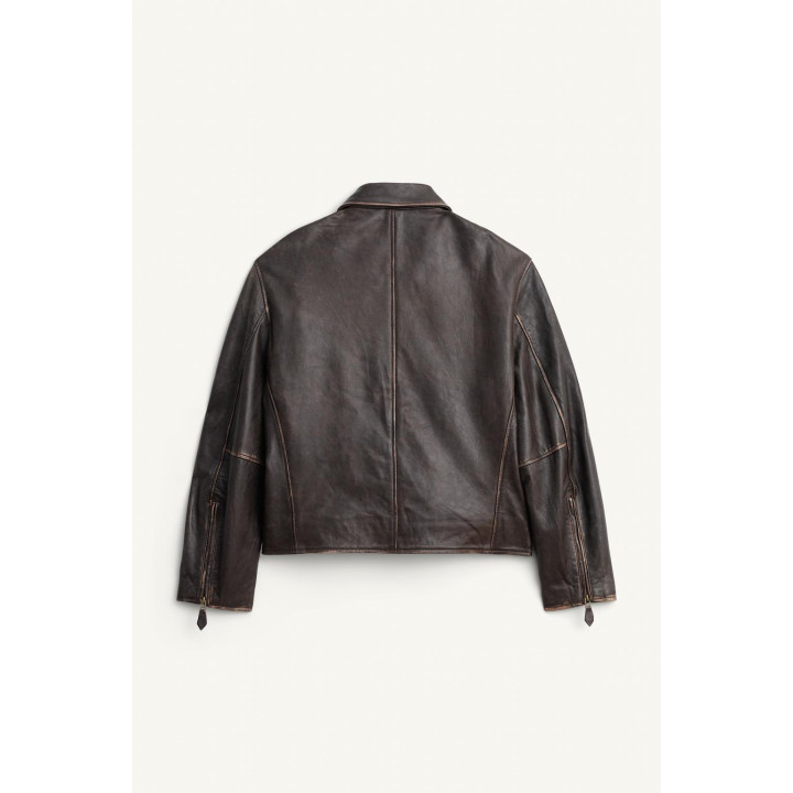 Куртка из ограниченной коллекции из кожи с поясом