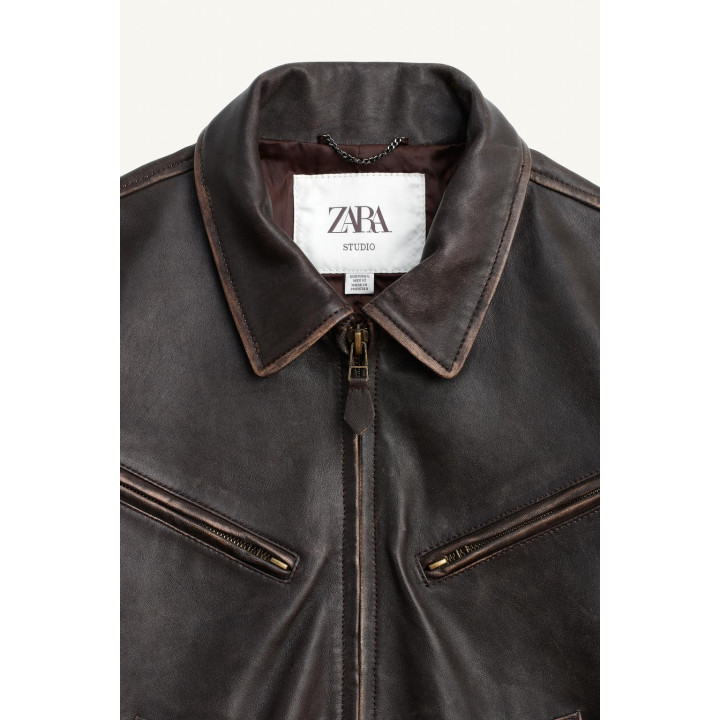 Куртка из ограниченной коллекции из кожи с поясом