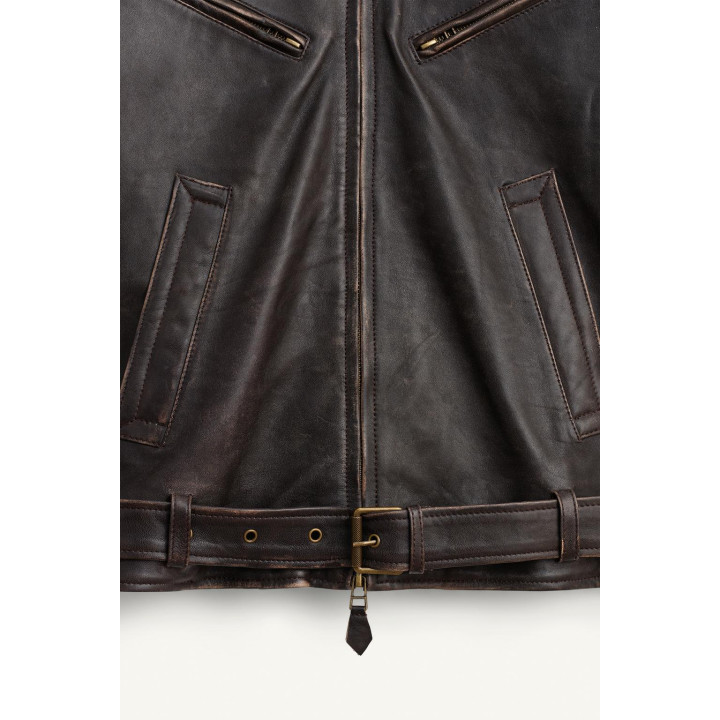 Куртка из ограниченной коллекции из кожи с поясом