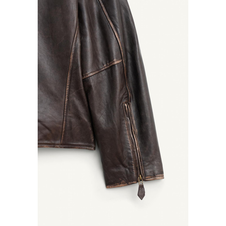 Куртка из ограниченной коллекции из кожи с поясом