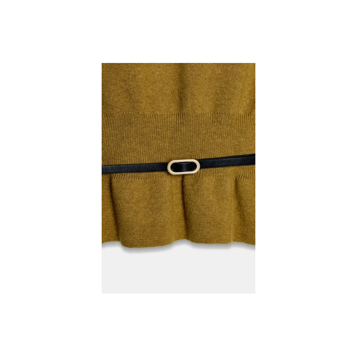 ВЯЗАНЫЙ ДЖЕРСИ С ПОЯСОМ