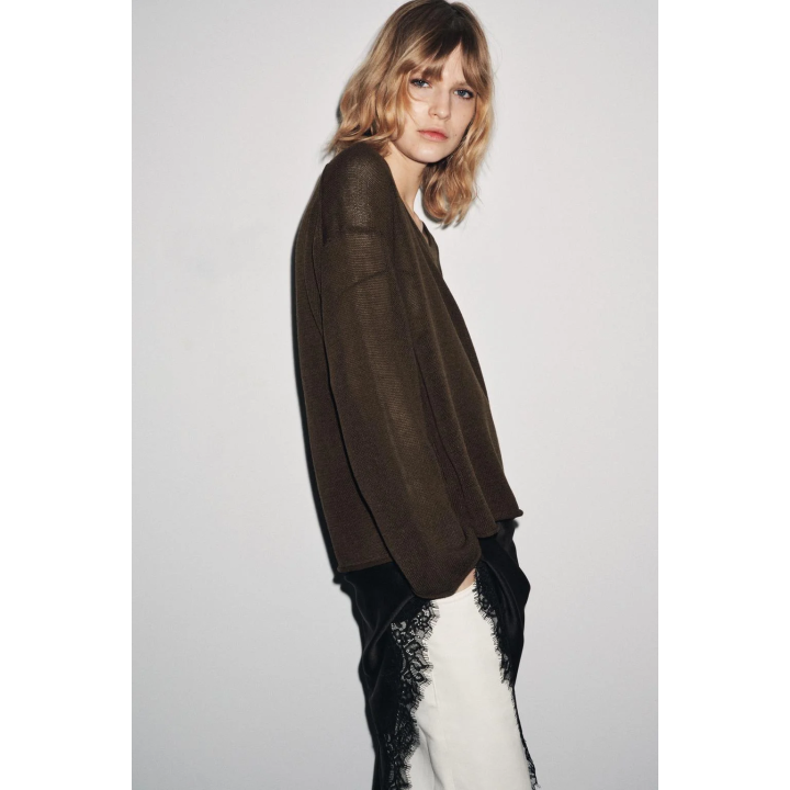 ВЯЗАНЫЙ ДЖЕМПЕР В СТИЛЕ РУСТИК