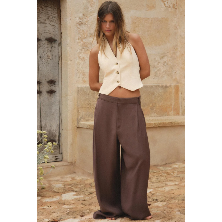 БРЮКИ С ДВОЙНЫМИ ЗАЩИПАМИ И КЛАПАНАМИ