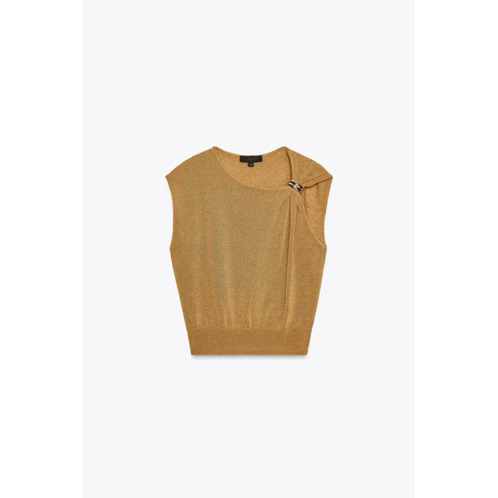 ТРИКОТАЖНЫЙ ТОП С ФУРНИТУРОЙ