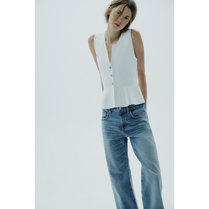 ТРИКОТАЖНЫЙ ТОП С БАСКОЙ