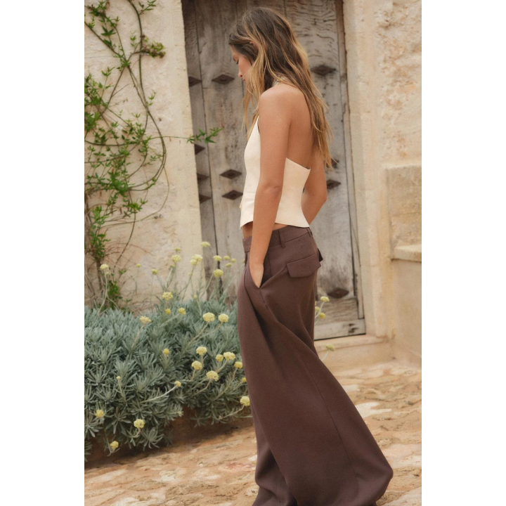 БРЮКИ С ДВОЙНЫМИ ЗАЩИПАМИ И КЛАПАНАМИ