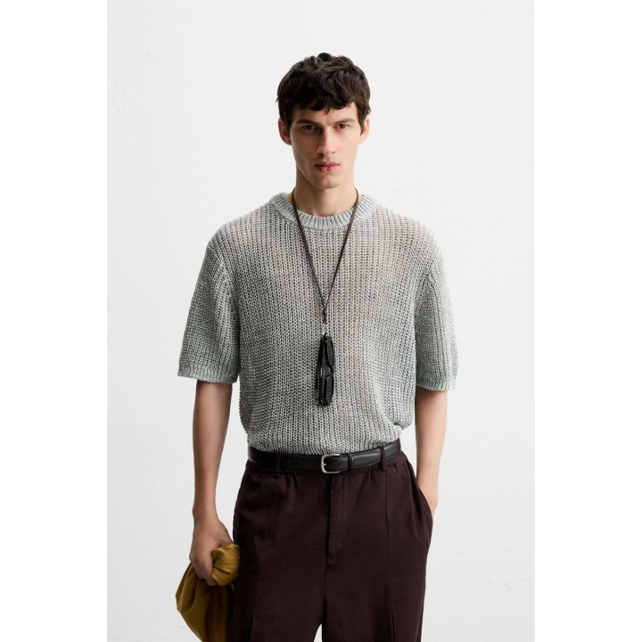 АЖУРНАЯ ТРИКОТАЖНАЯ ФУТБОЛКА