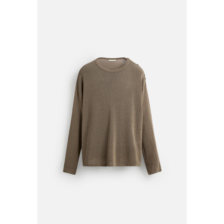 ТРИКОТАЖНАЯ ФУТБОЛКА С ПУГОВИЦАМИ