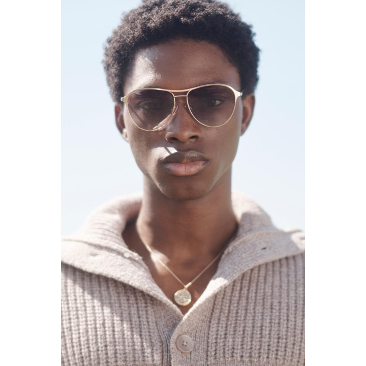 Свитер limited edition с воротником на пуговицах из шерсти