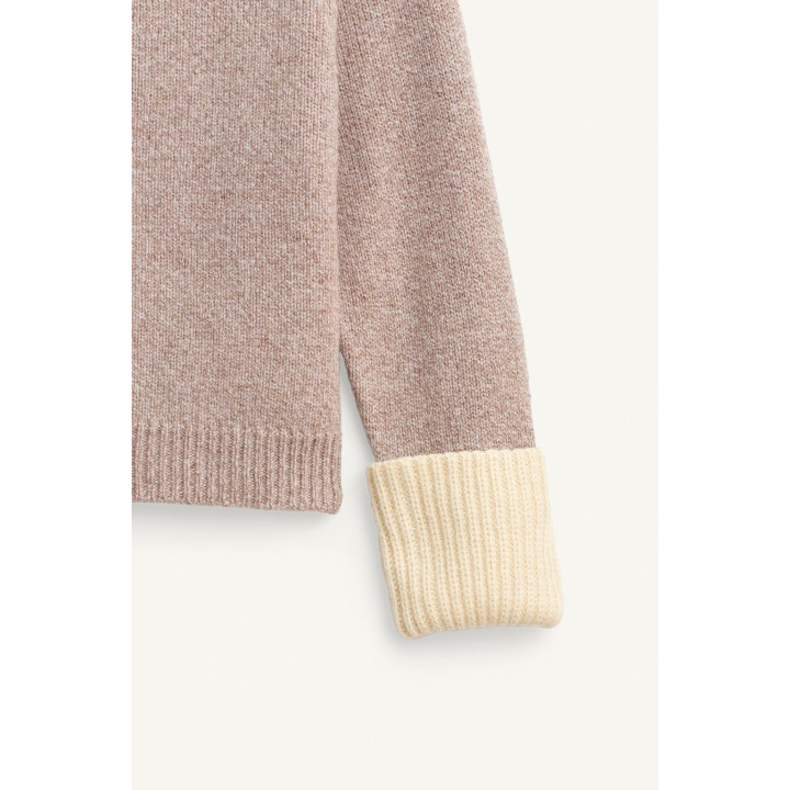 Свитер limited edition с воротником на пуговицах из шерсти