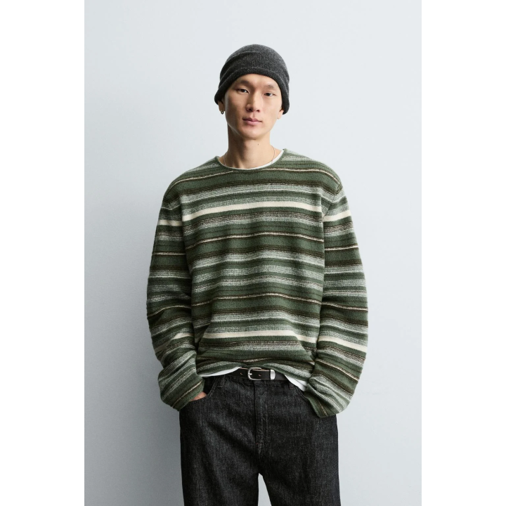 ЖАККАРДОВЫЙ ДЖЕМПЕР В ПОЛОСКУ