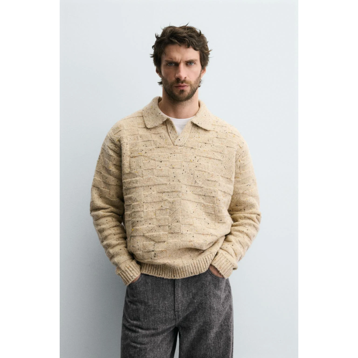 ШЕРСТЯНОЕ ПОЛО НА ПУГОВИЦАХ