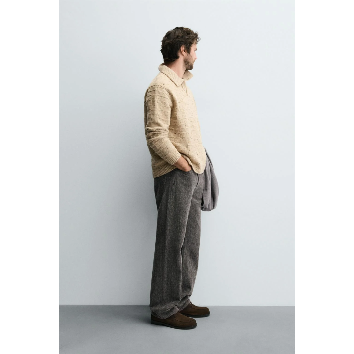 ШЕРСТЯНОЕ ПОЛО НА ПУГОВИЦАХ