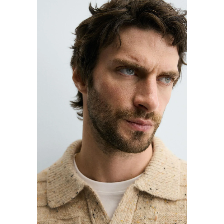 ШЕРСТЯНОЕ ПОЛО НА ПУГОВИЦАХ