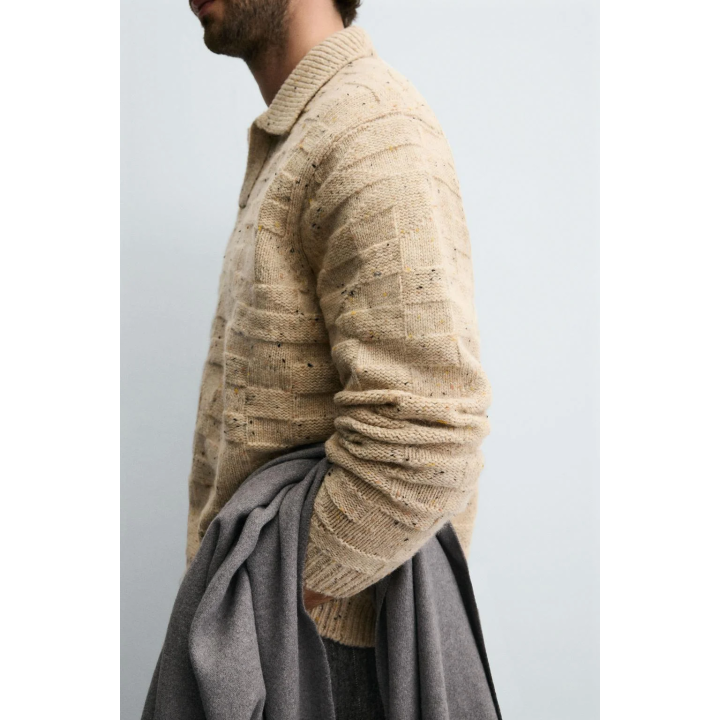 ШЕРСТЯНОЕ ПОЛО НА ПУГОВИЦАХ