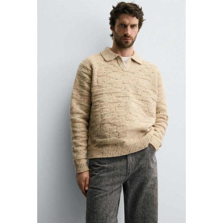 ШЕРСТЯНОЕ ПОЛО НА ПУГОВИЦАХ