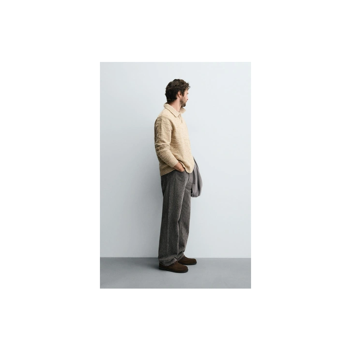 ШЕРСТЯНОЕ ПОЛО НА ПУГОВИЦАХ