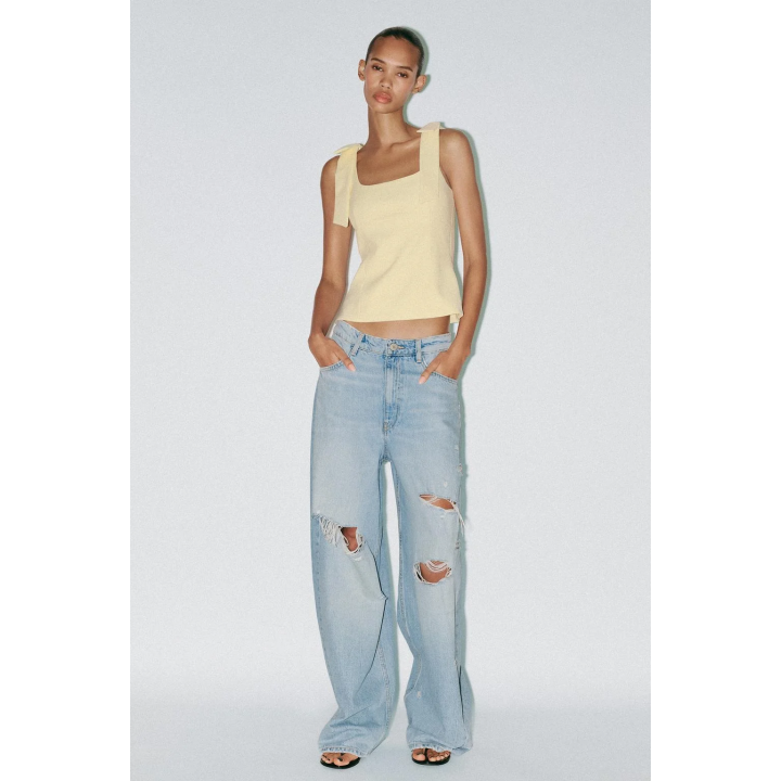 ТОП ИЗ ЭЛАСТИЧНОЙ ТАКНИ С БАНТАМИ