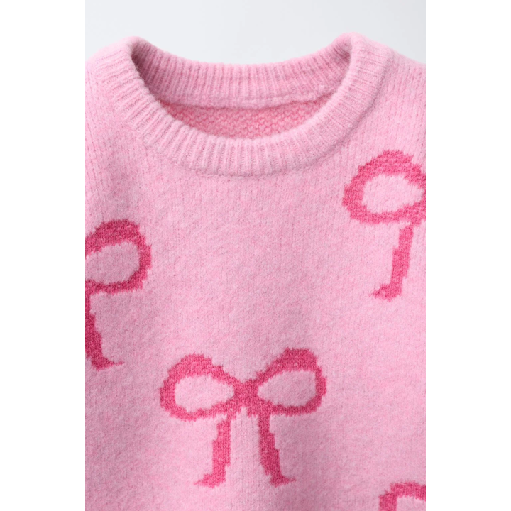 ВЯЗАНЫЙ ДЖЕМПЕР «БАНТЫ»