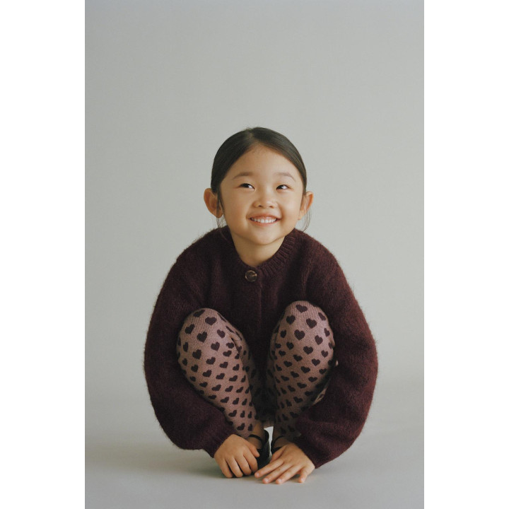 ТРИКОТАЖНЫЕ ЛЕГИНСЫ С УЗОРОМ «СЕРДЦА»