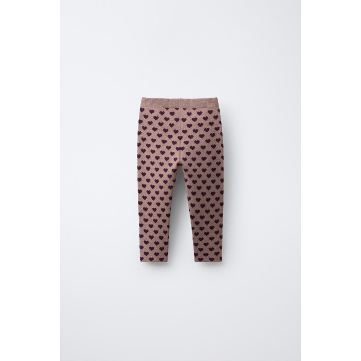 ТРИКОТАЖНЫЕ ЛЕГИНСЫ С УЗОРОМ «СЕРДЦА»